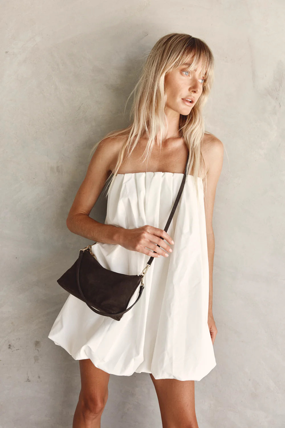 Ashley Chocolate Suede Crossbody