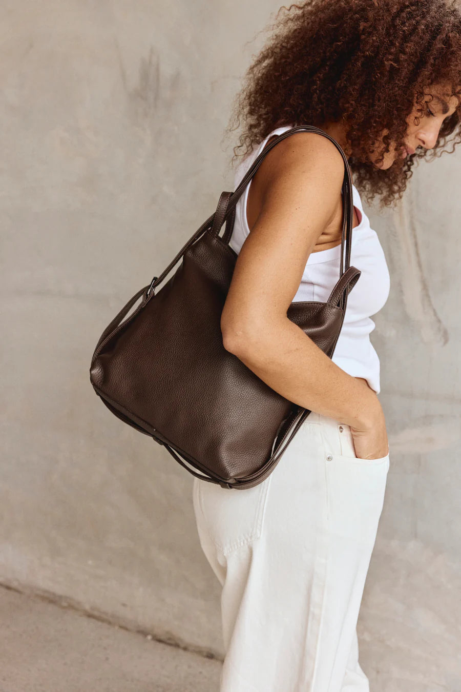 Bella Mini Dark Chocolate 3-In-1 Convertible Bag