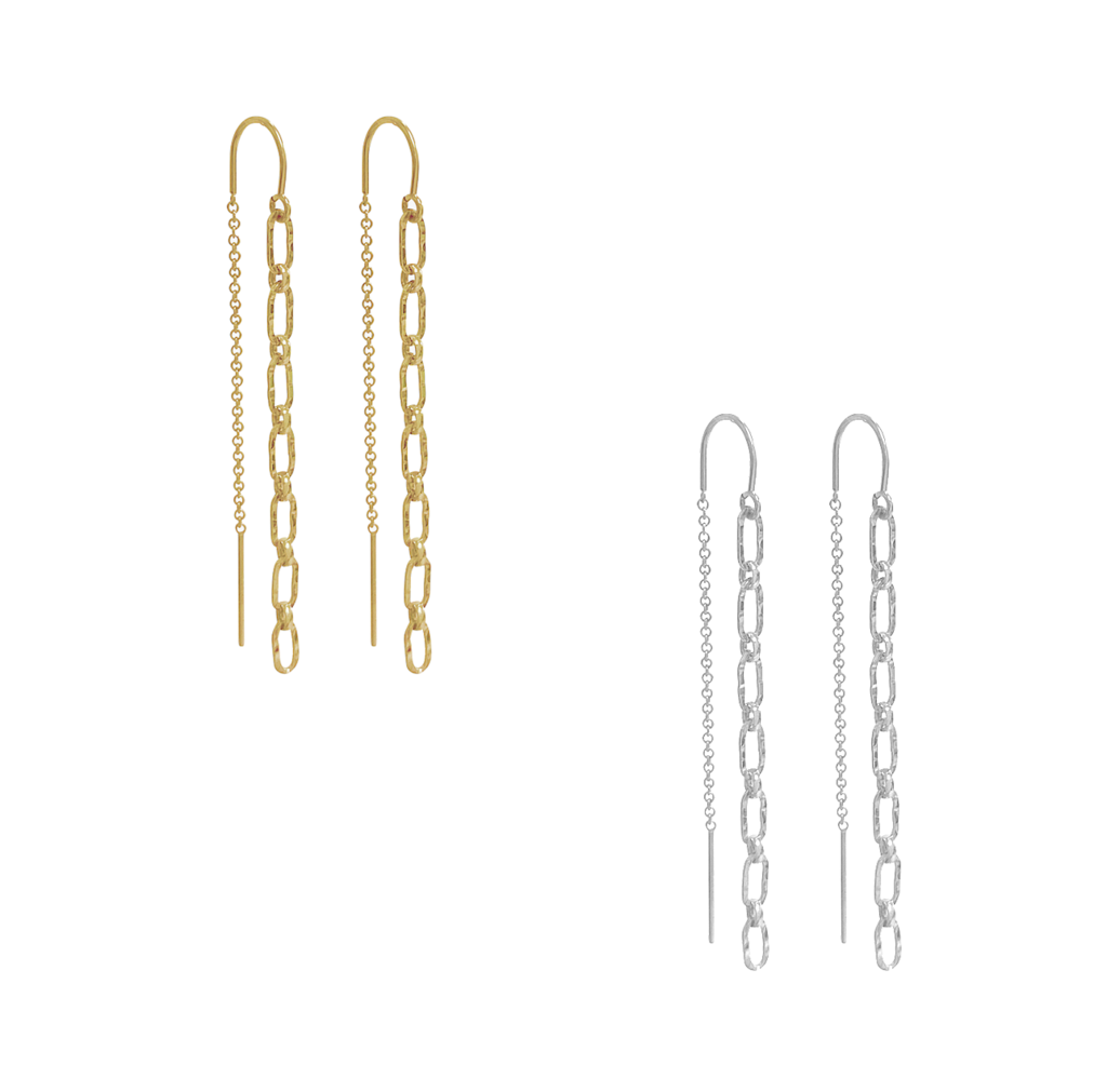 Mezi Thread Through Earring - gold