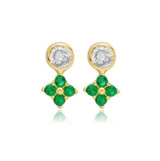 Fleur Earrings - Emerald