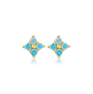 Fleur Stud - Aqua