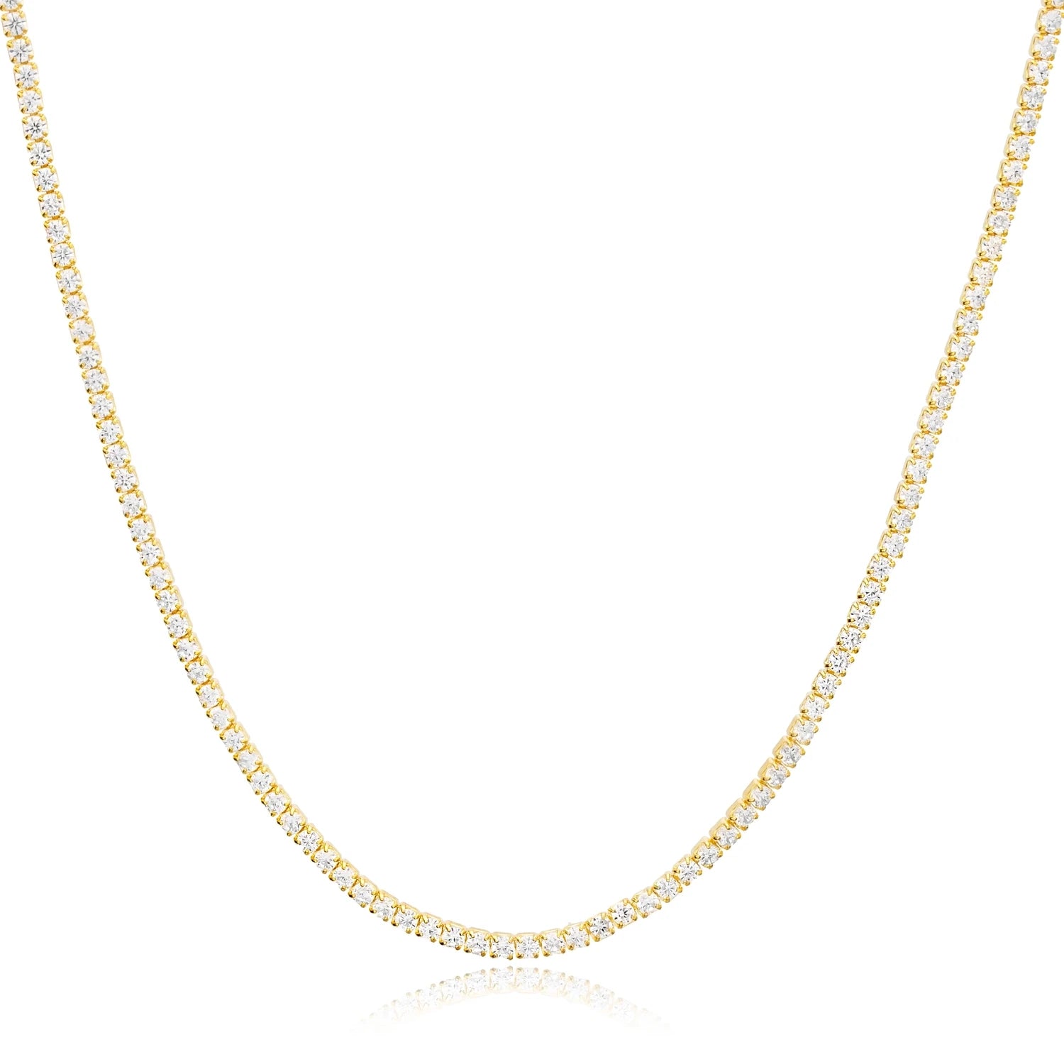 Princess Cut Tennis Necklace