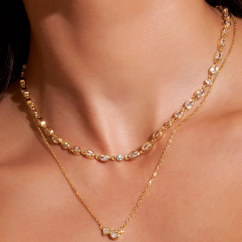 Isadora Gold Necklace - Stone