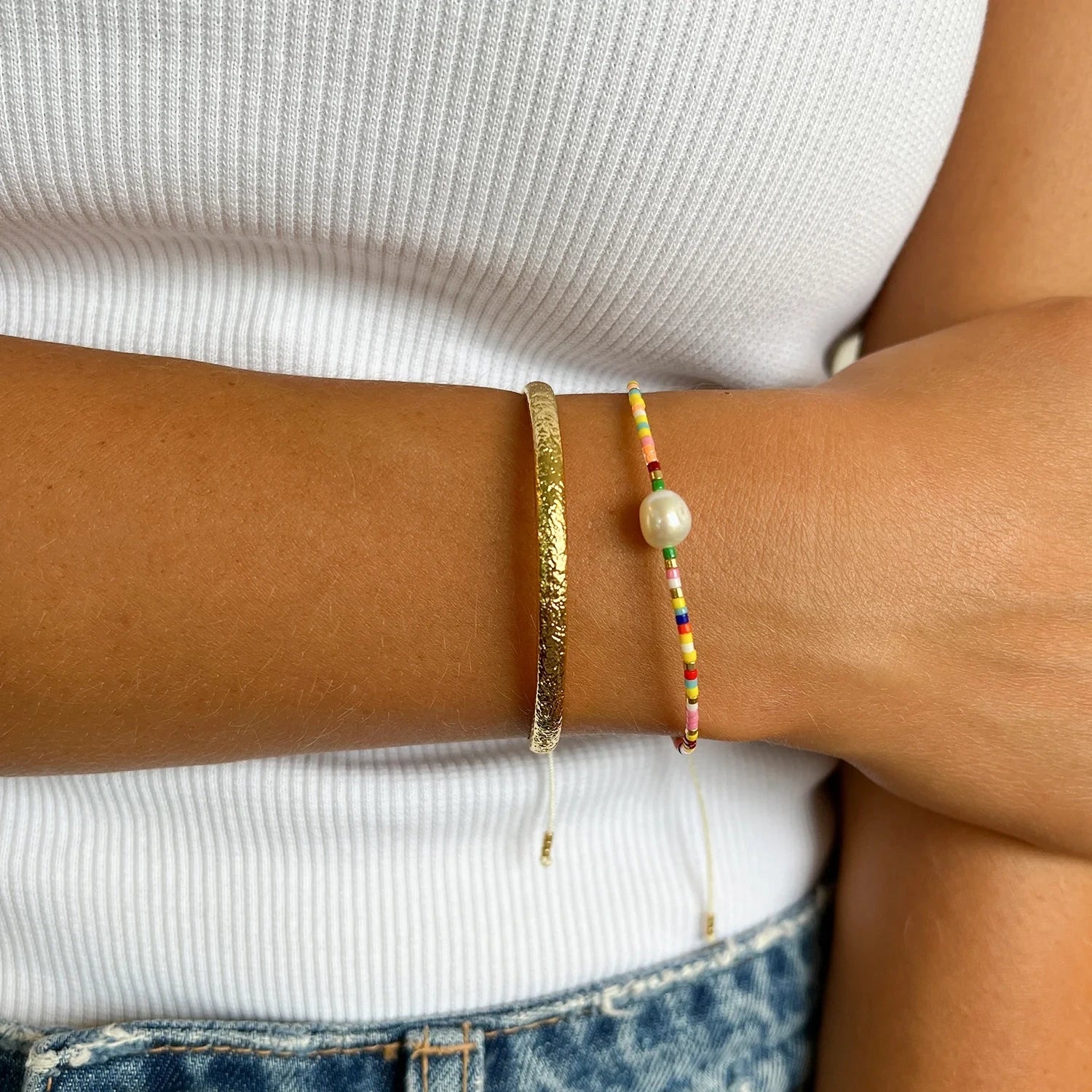 Marley Gold/Pearl Bracelet