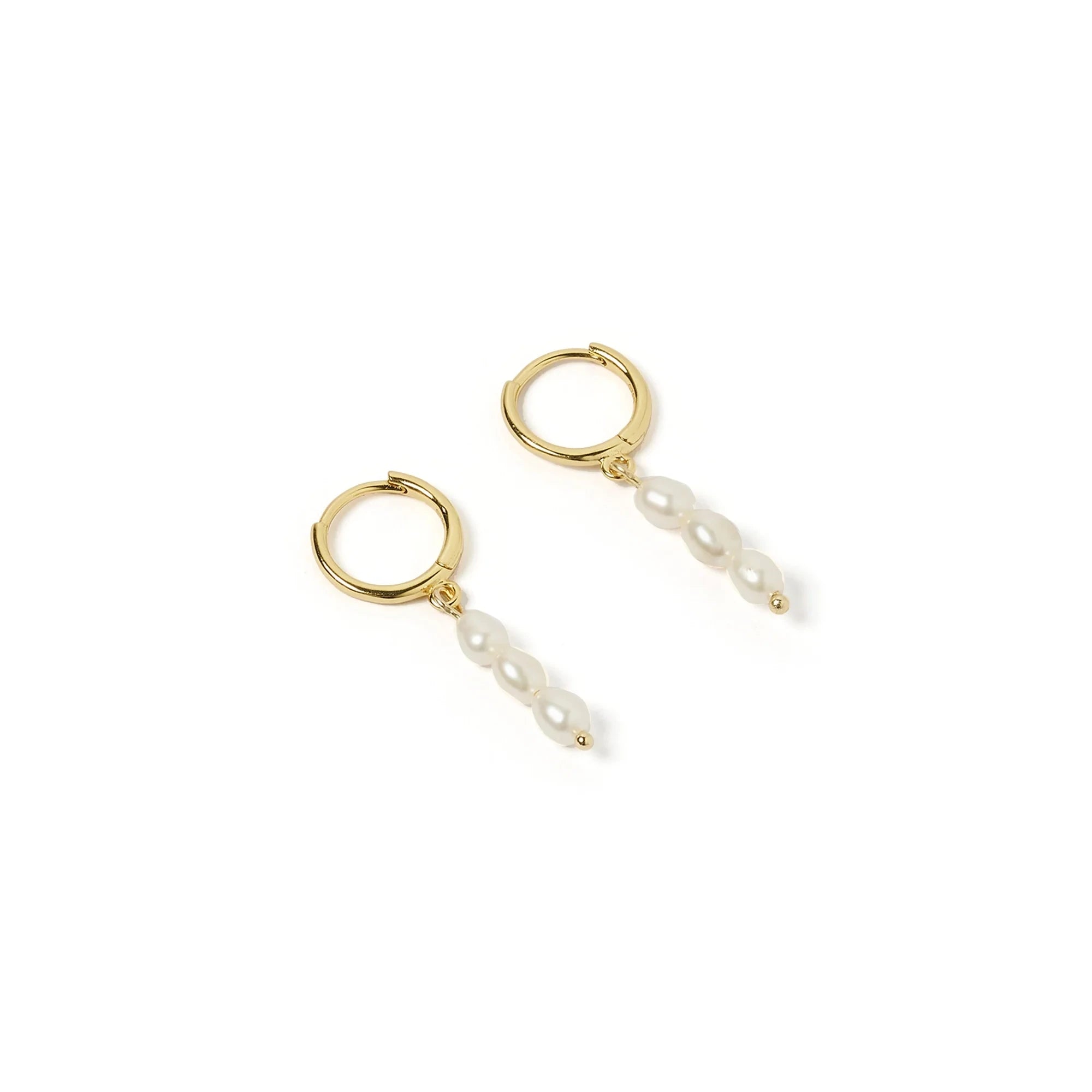 Indiana Gold/Pearl Earrings