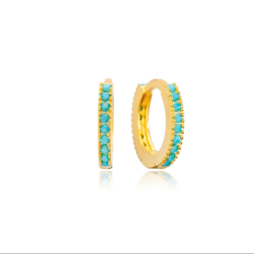 Mia Hoop Earrings - Turquoise