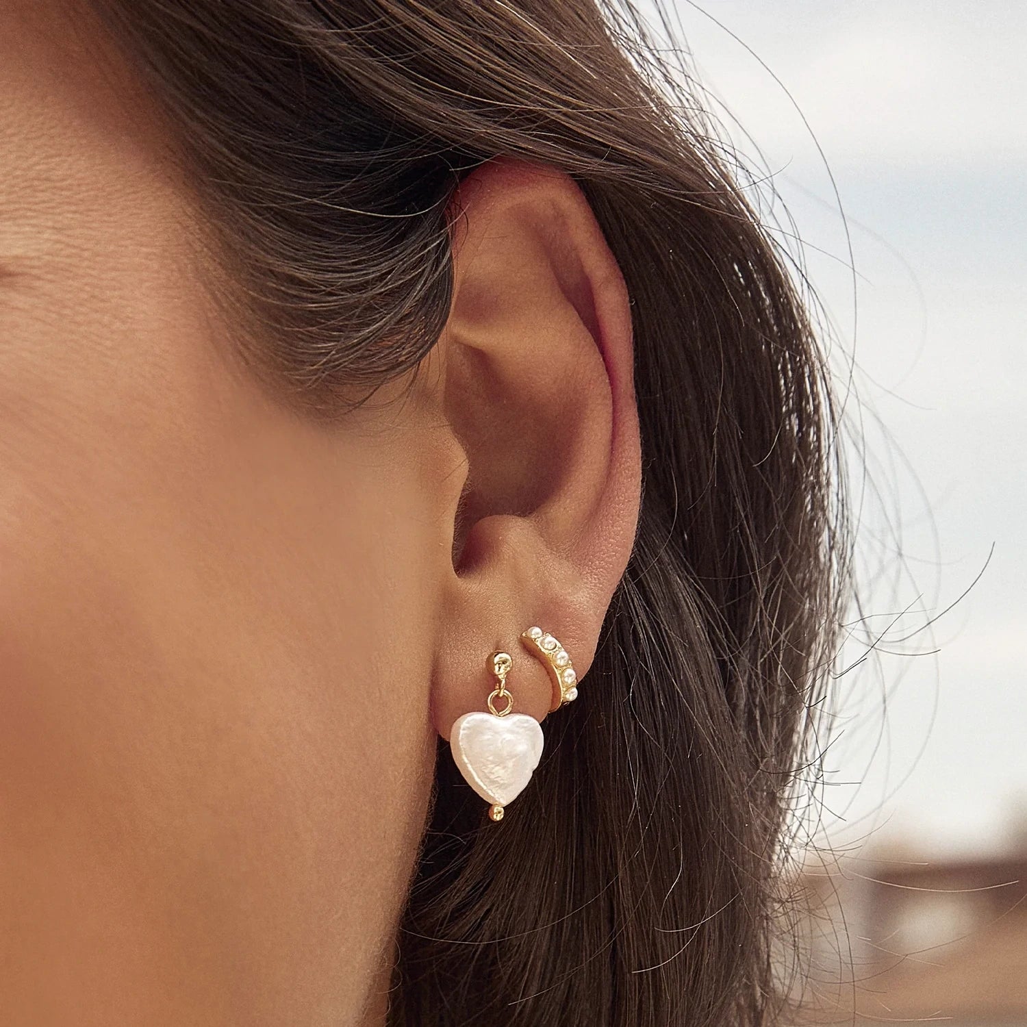 Lover Gold & Pearl Earring