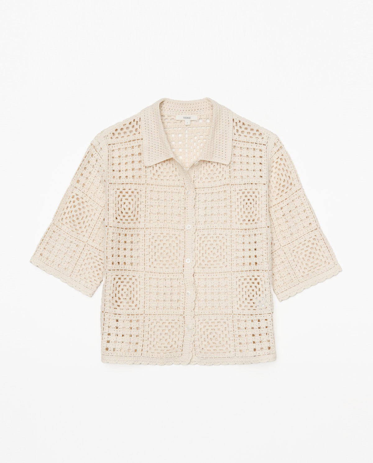 Ecru Crochet Cardigan - 42548