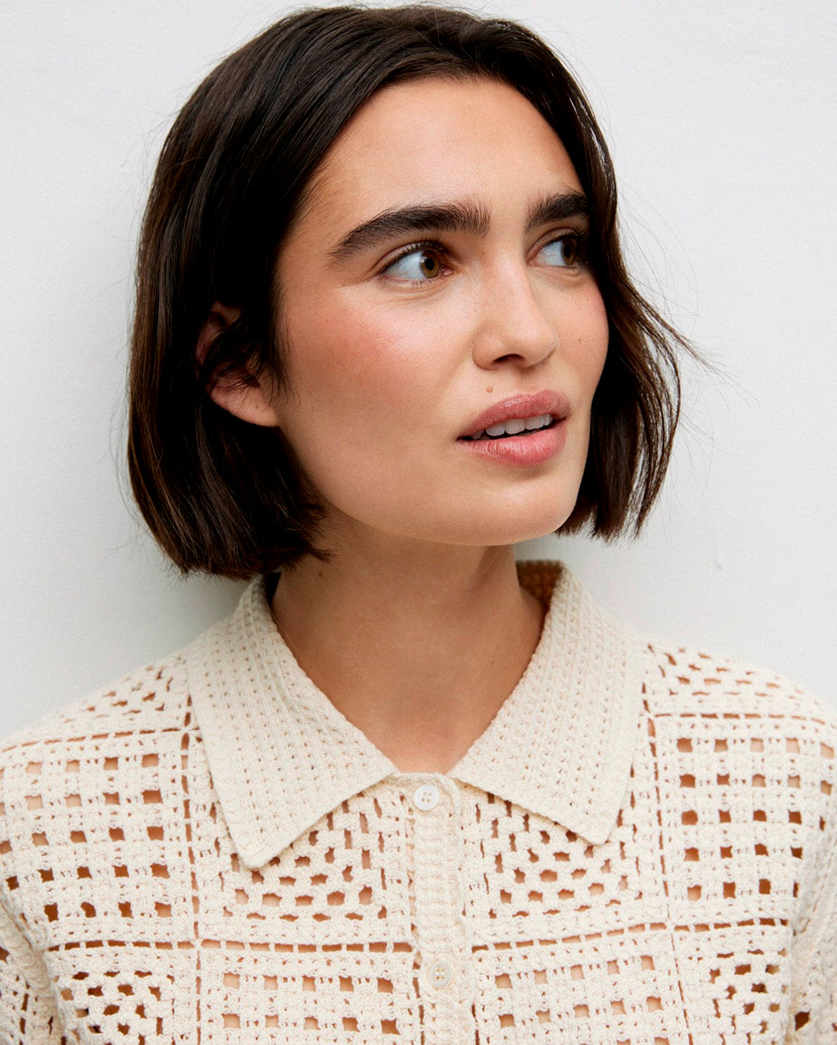 Ecru Crochet Cardigan - 42548