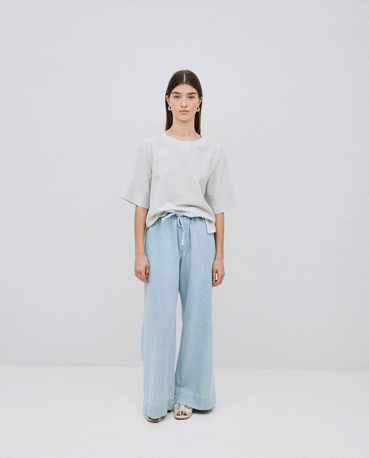 Blue Denim Palazzo Pants - 42867