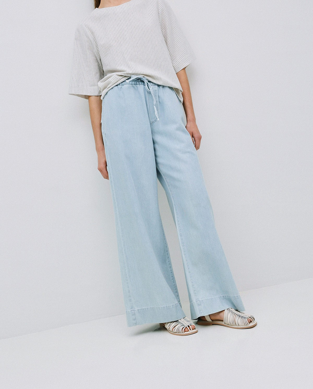 Blue Denim Palazzo Pants - 42867