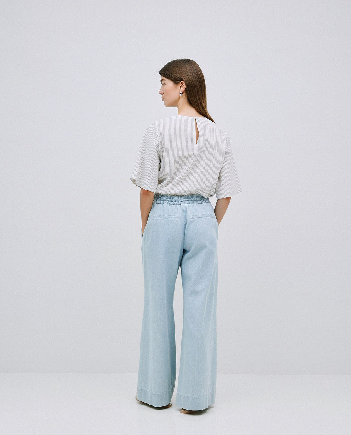 Blue Denim Palazzo Pants - 42867