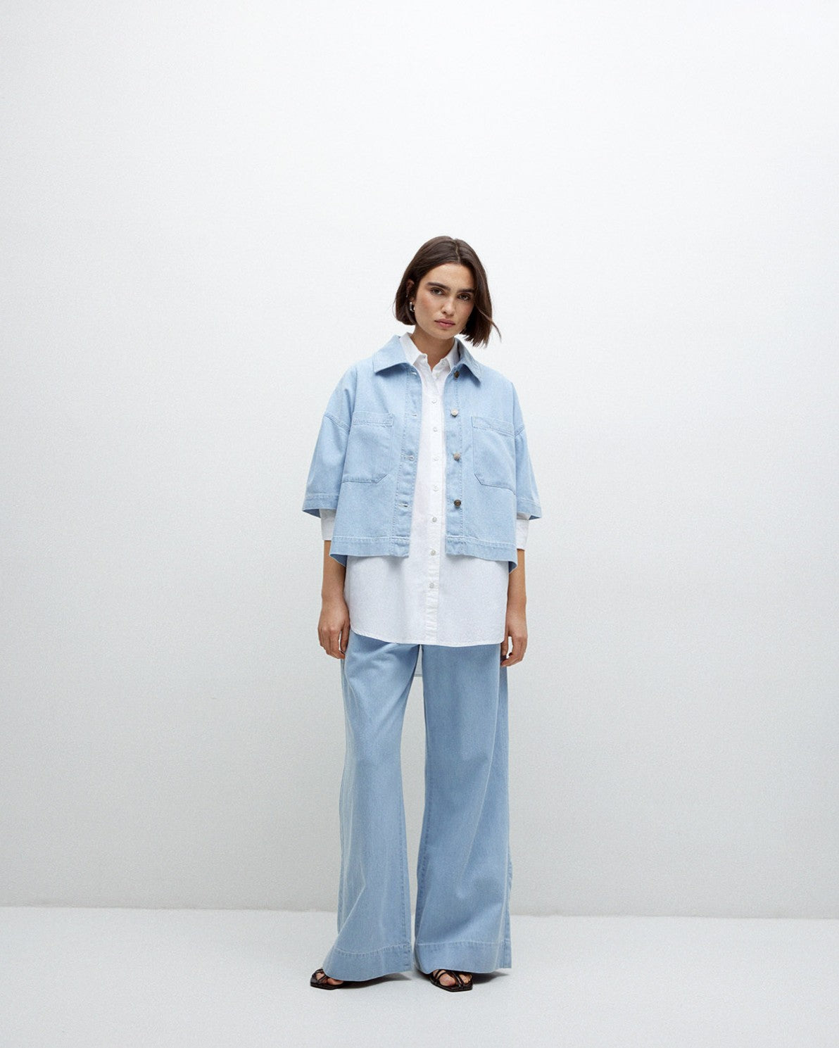 Blue Denim Palazzo Pants - 42867