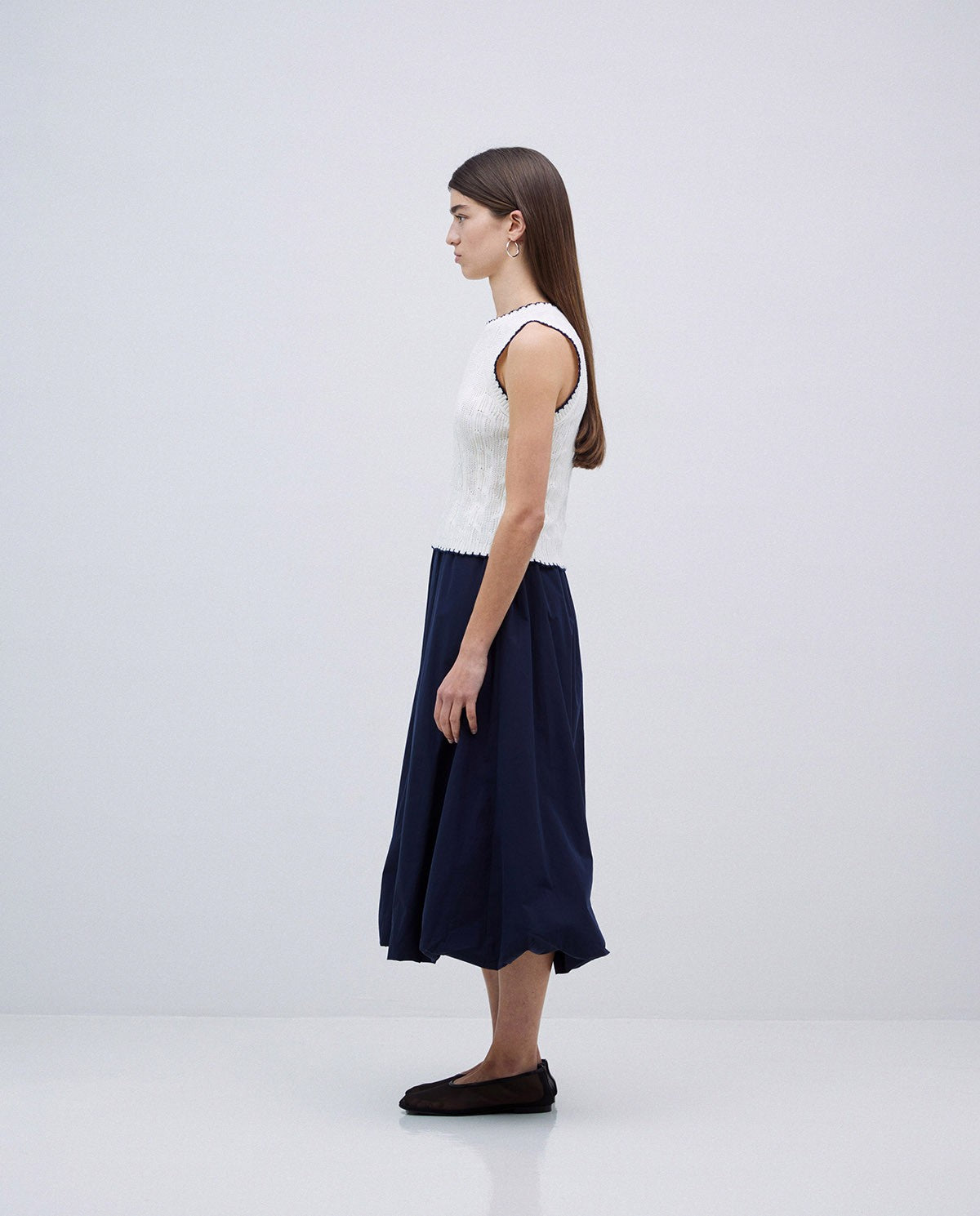 Poplin Balloon Skirt - 42876 Navy