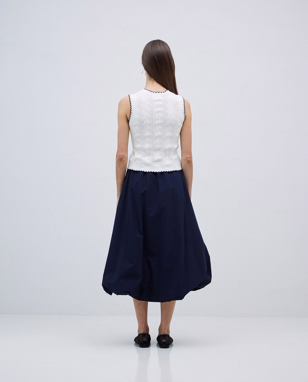 Poplin Balloon Skirt - 42876 Navy