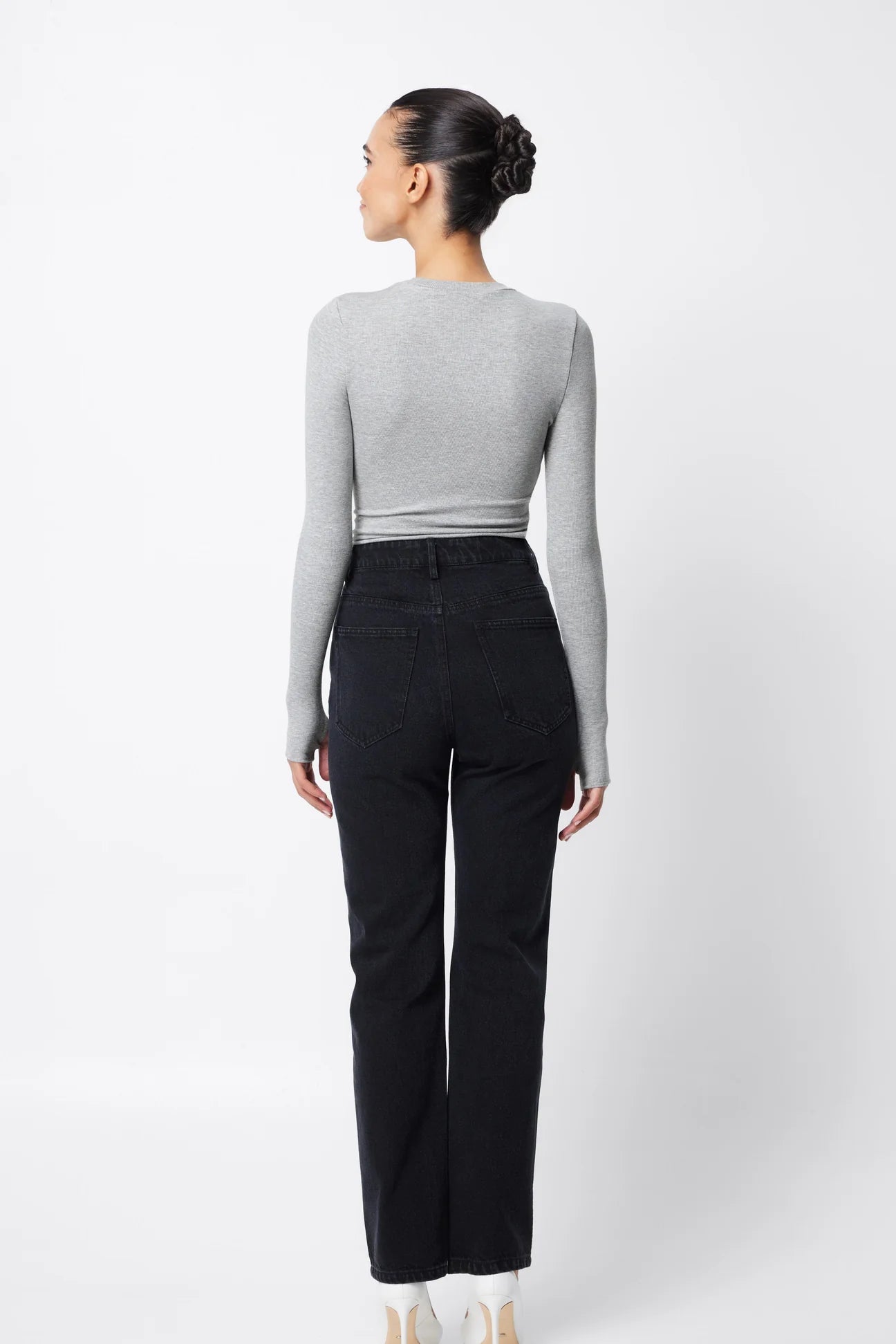 Brooklyn Top - Grey Marle