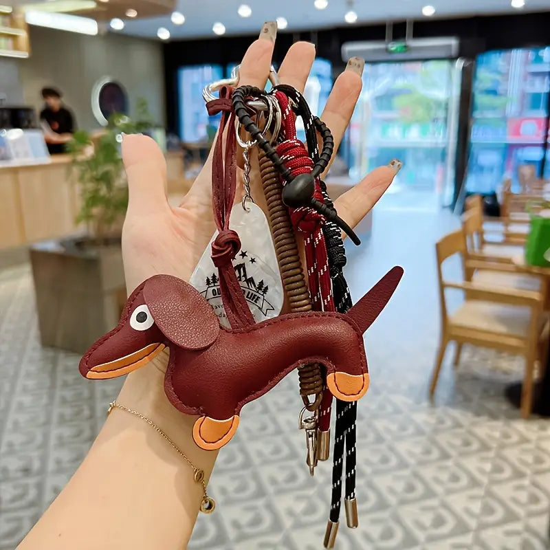 Burgundy Dog Bag Charm