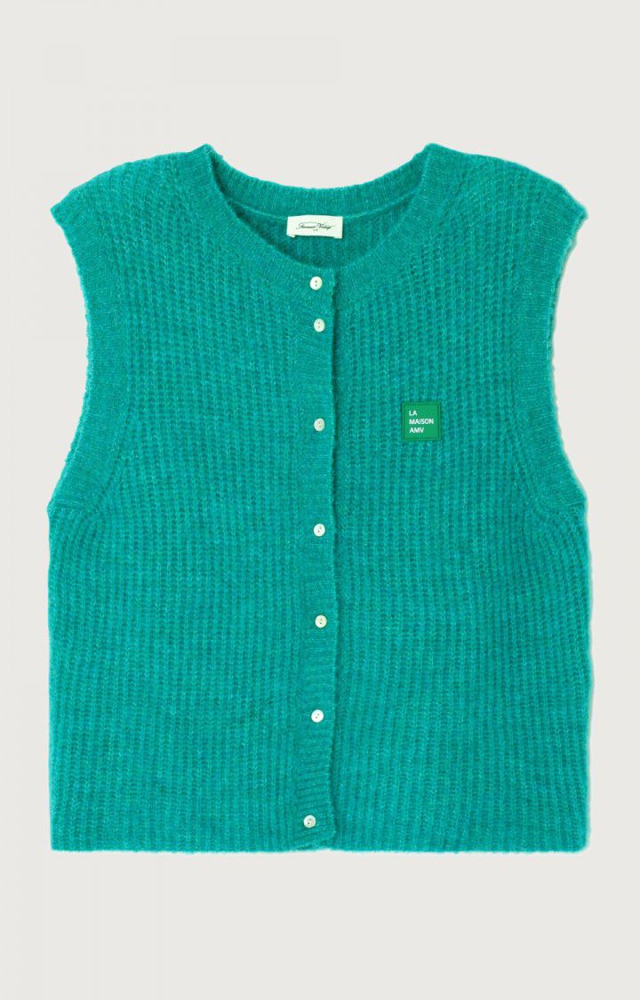 East Knit Vest - Duck Blue Melange
