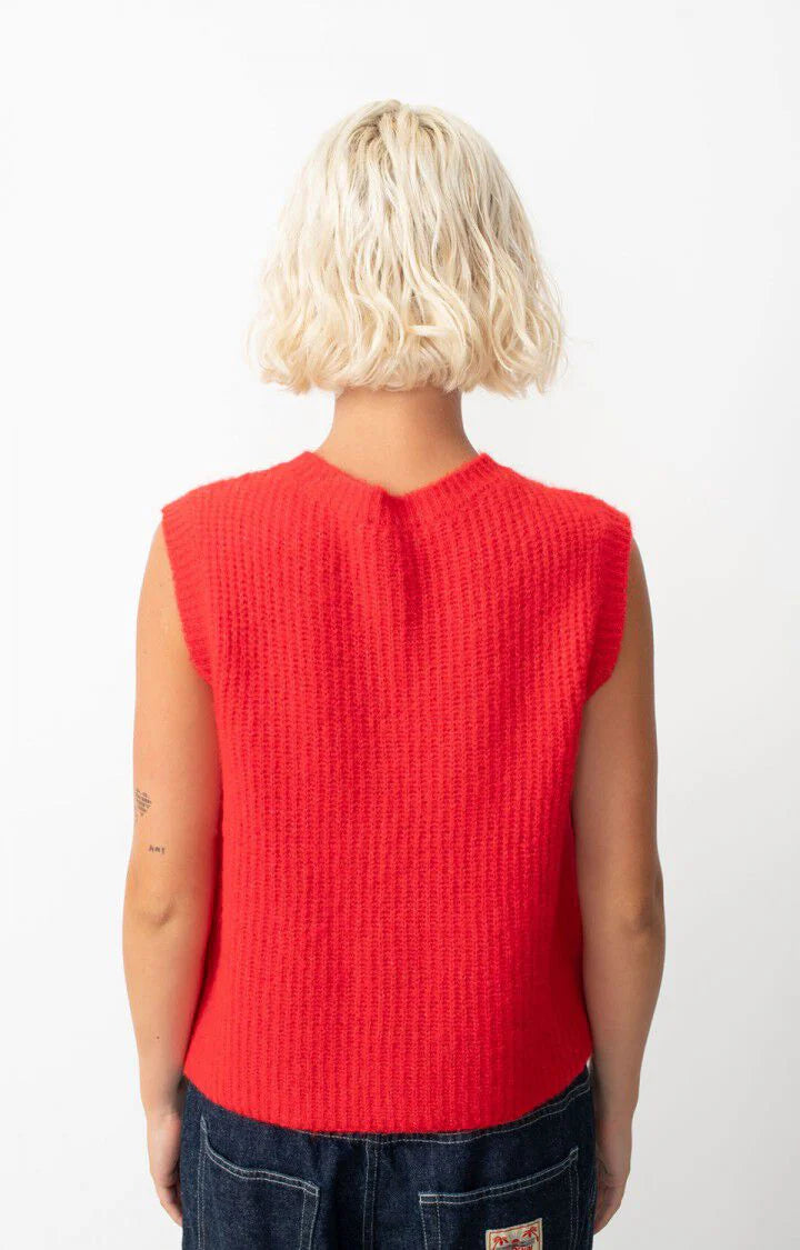 East Knit Vest - Pepper Melange