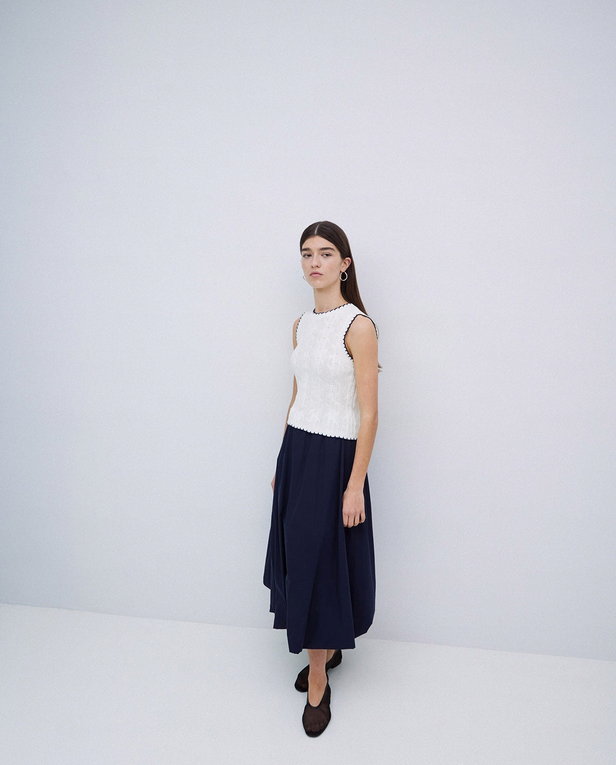 Poplin Balloon Skirt - 42876 Navy