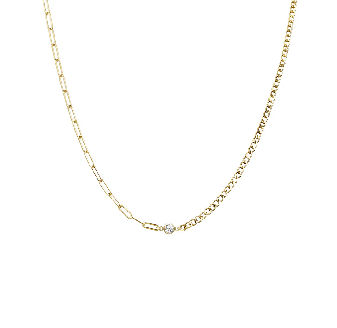 Eva Stone Necklace - Gold