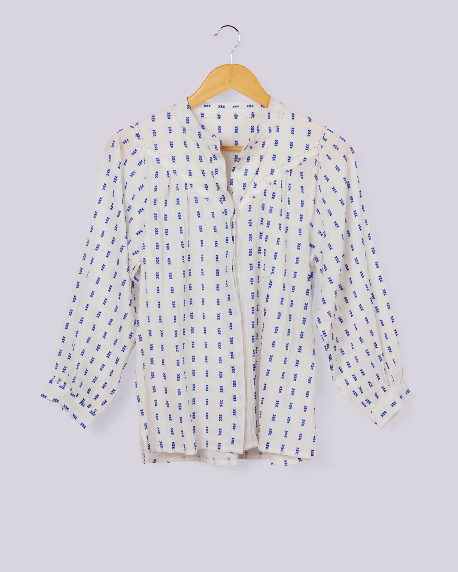 Fille Blouse - Blue/White