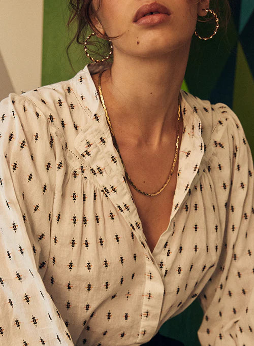 Fille Blouse - Black/Ochre