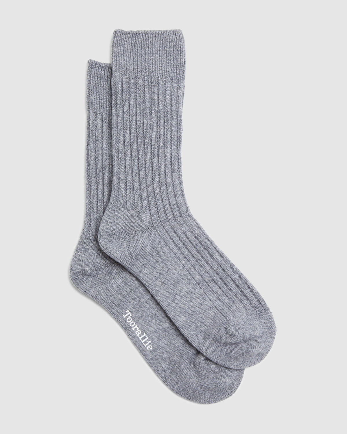 Ribbed Merino Socks - Grey