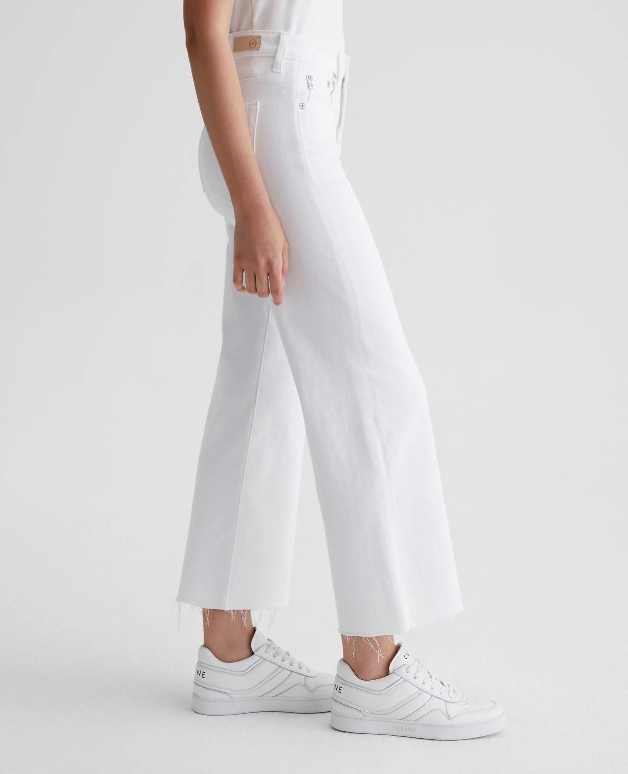 Saige Wide leg Crop - Modern White