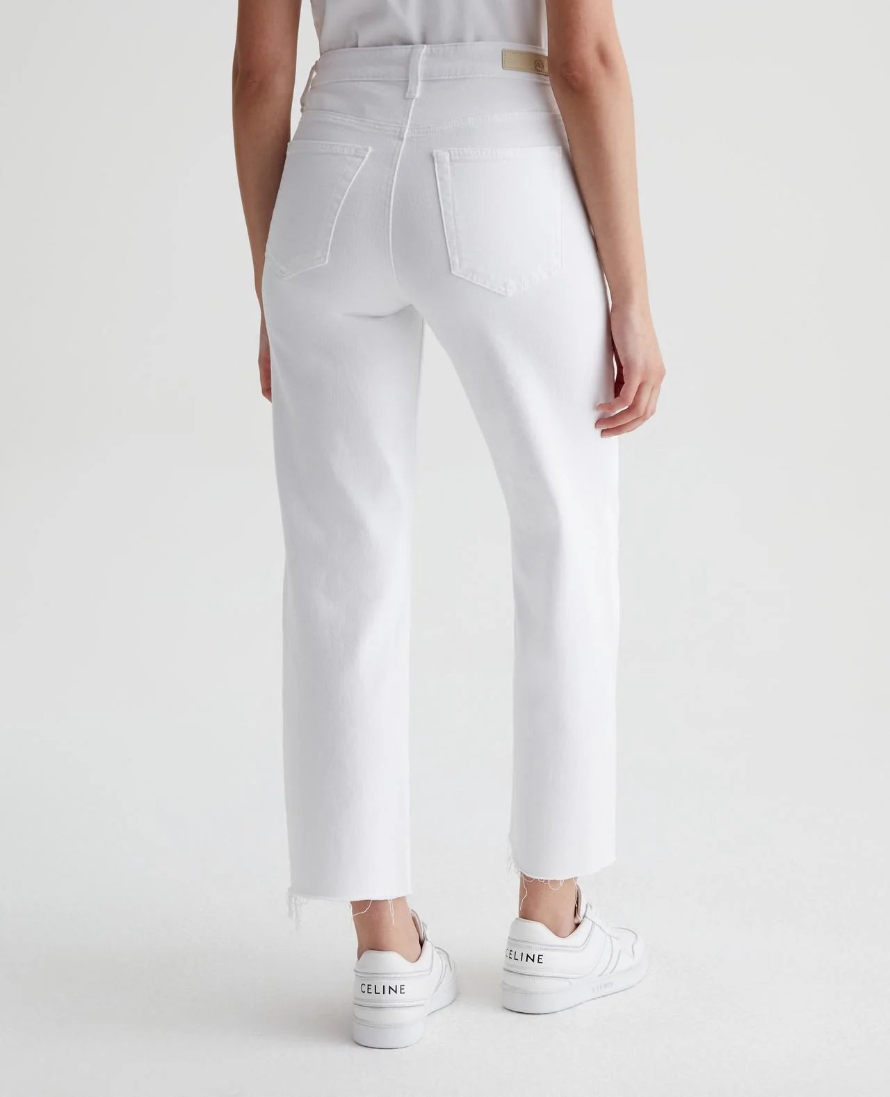 Saige Wide leg Crop - Modern White