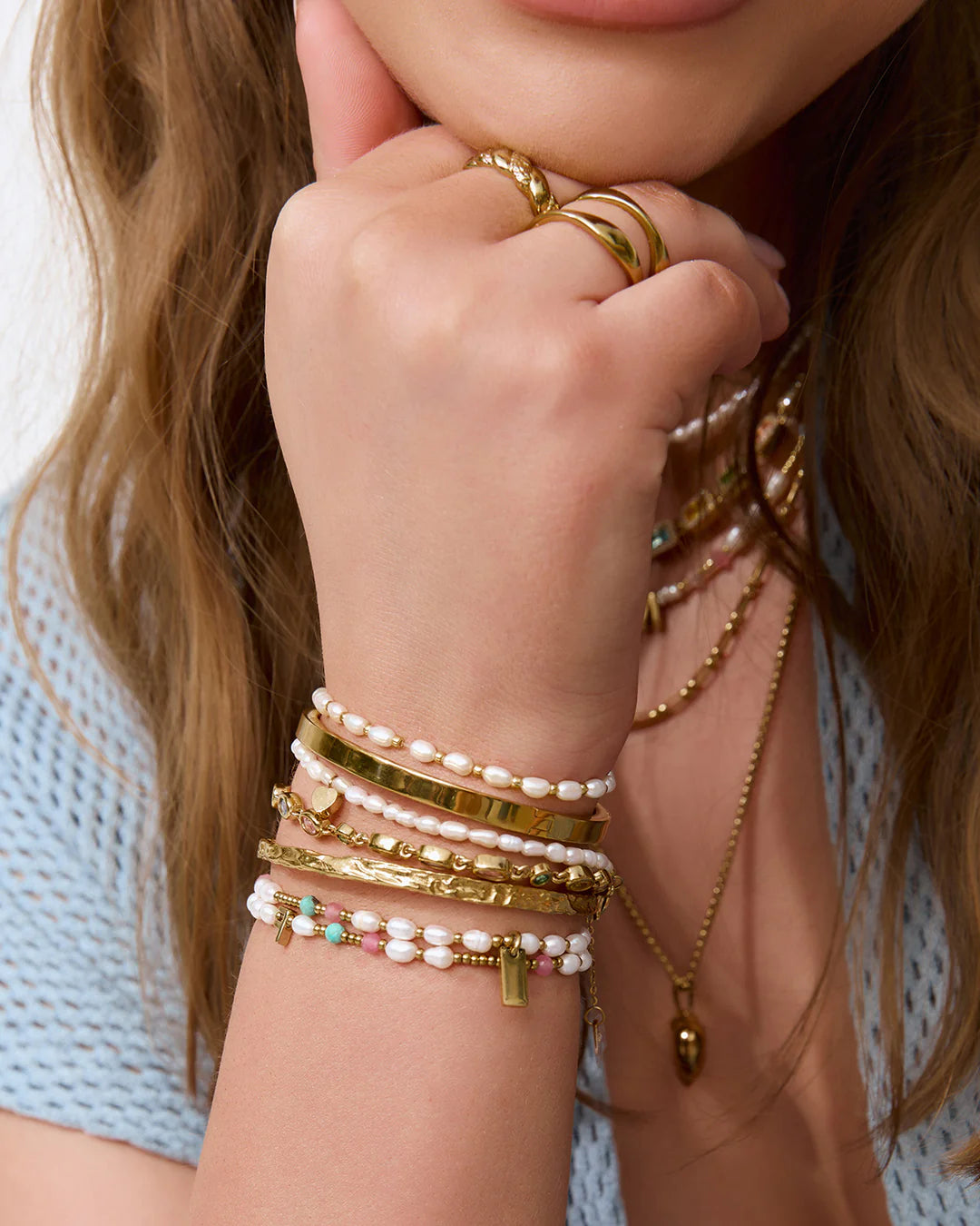 Kiki Pearl Heart Bracelet