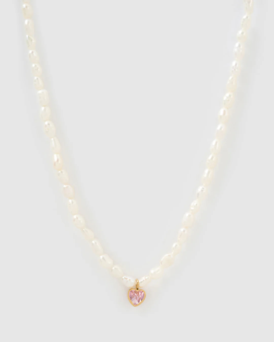 Kiki Pearl Heart Necklace