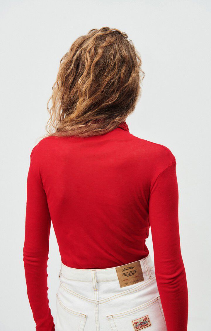 Women's t-shirt Massachusetts Turtle Neck MAS08 - Chilli Red
