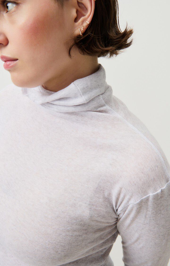 Women's t-shirt Massachusetts Turtle Neck MAS08 - Heather Grey
