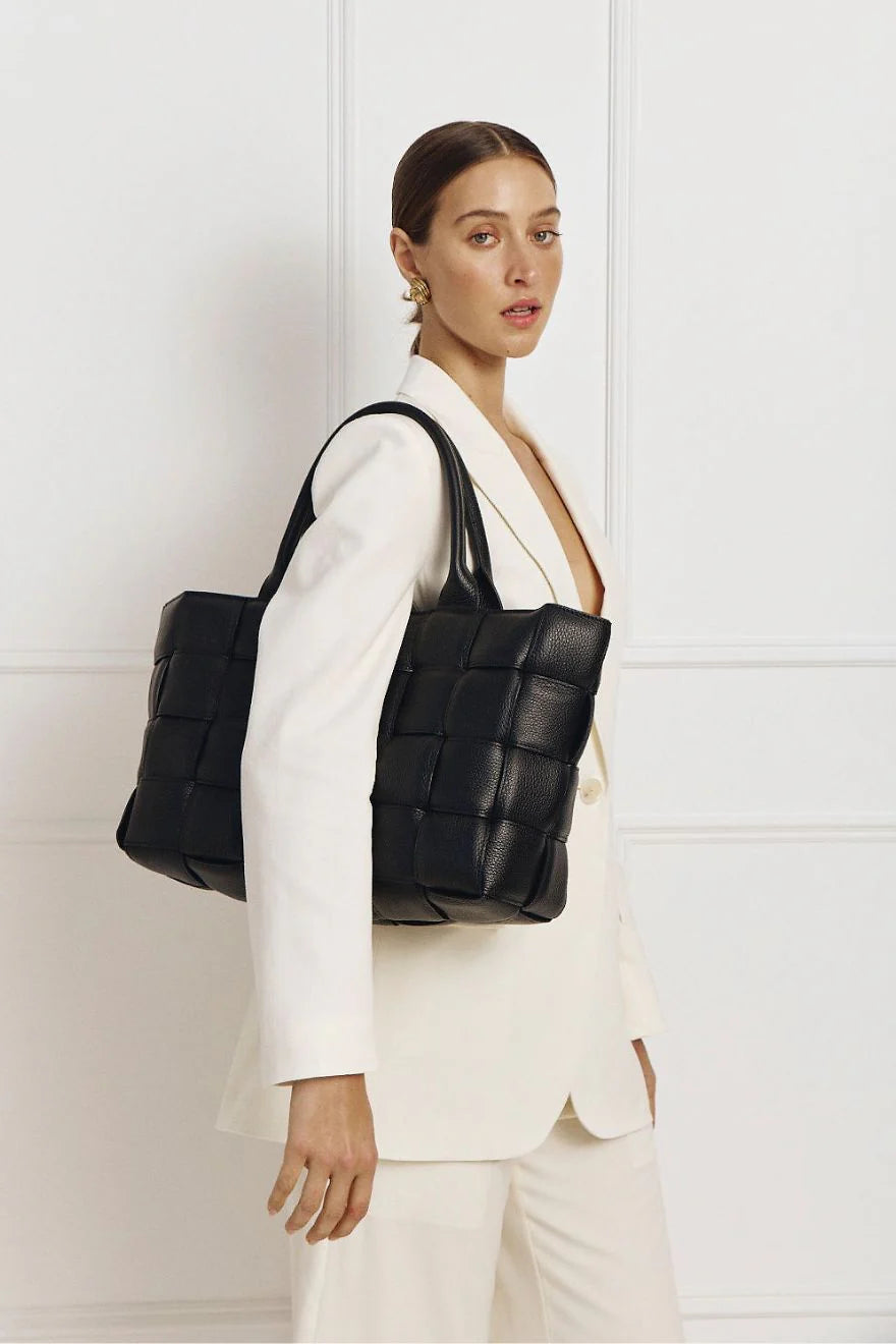 Margot XL Woven Bag - Black