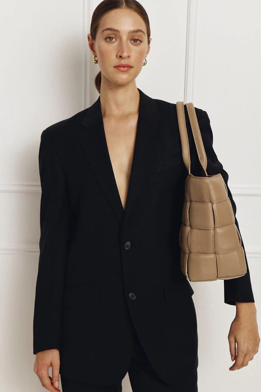 Margot XL Woven Bag - Mushoom