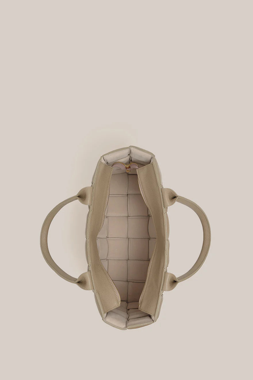Margot XL Woven Bag - Mushoom