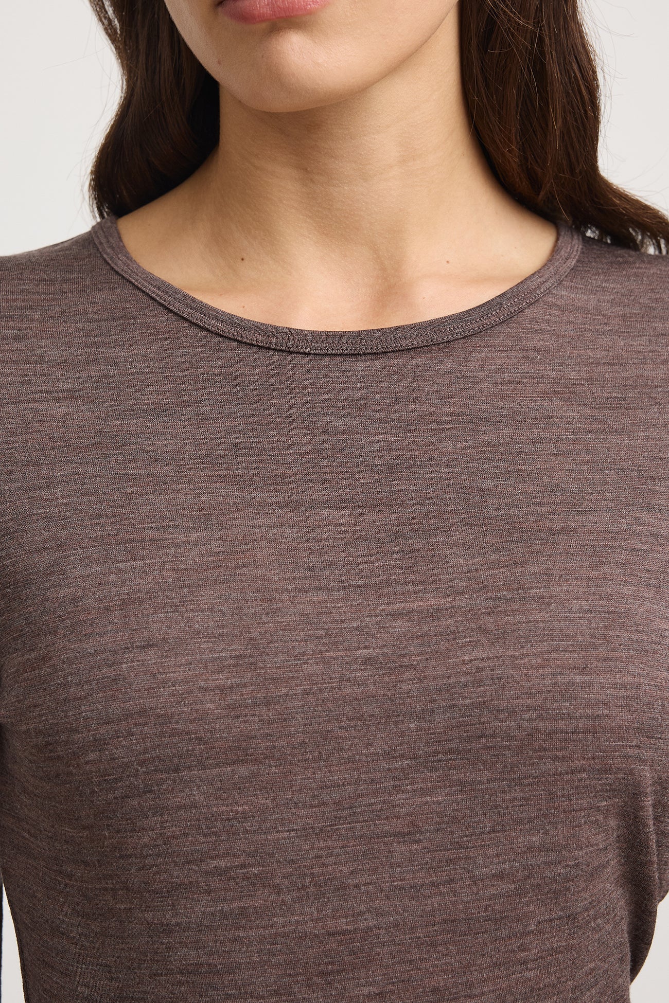 Crew Merino Tee - Mocha