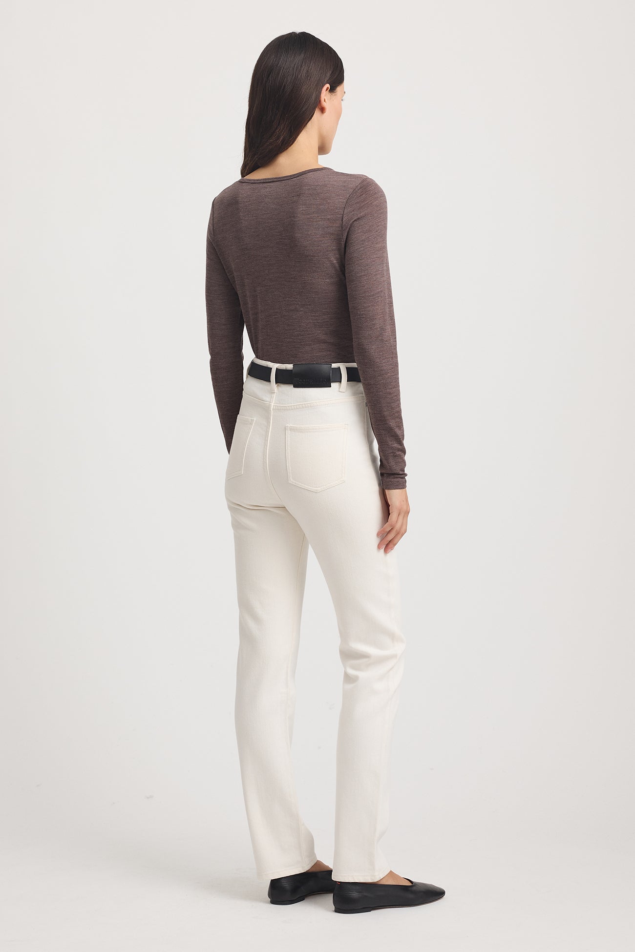Crew Merino Tee - Mocha