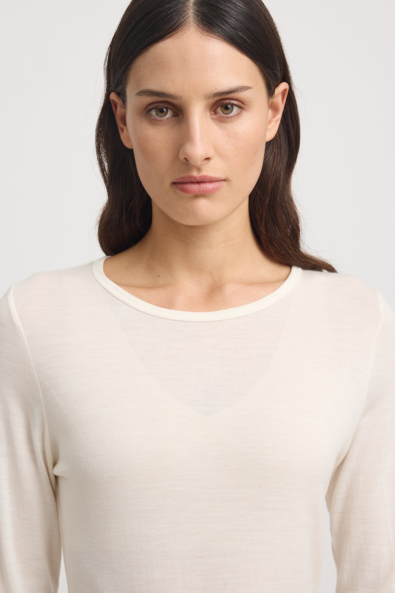 Crew Merino Tee - Warm White