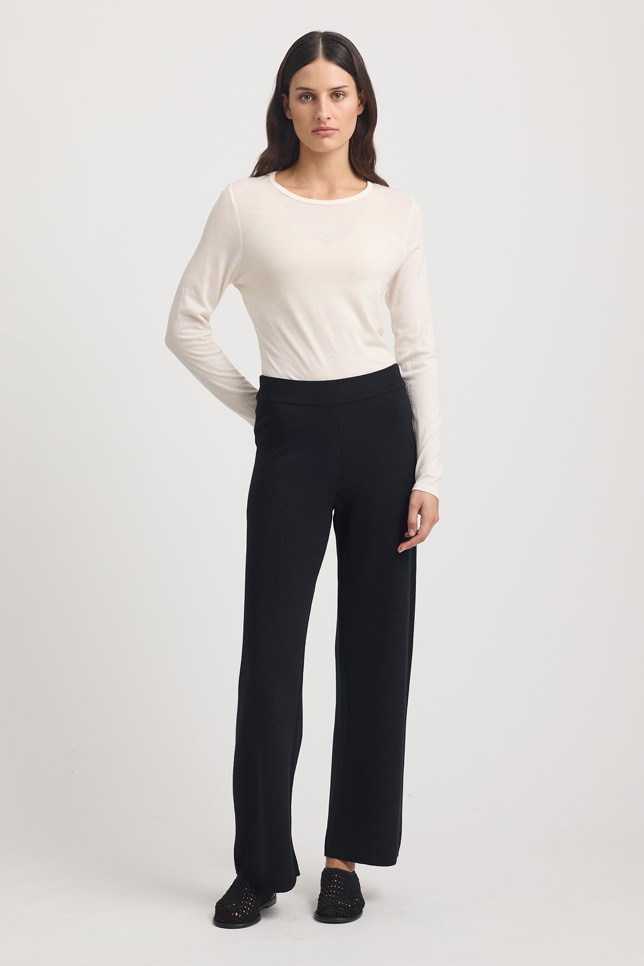 Crew Merino Tee - Warm White