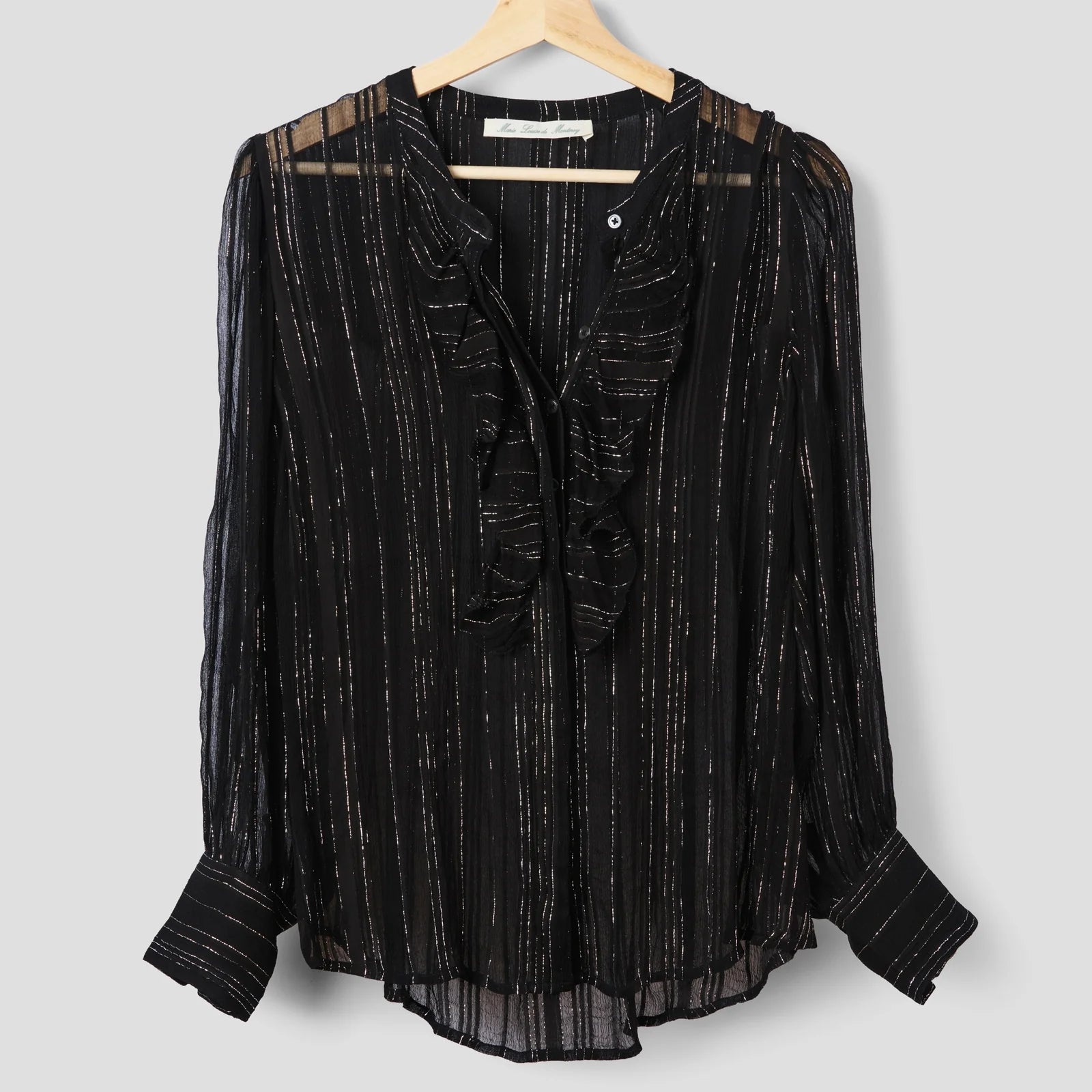 Minelli Blouse - Black & Silver