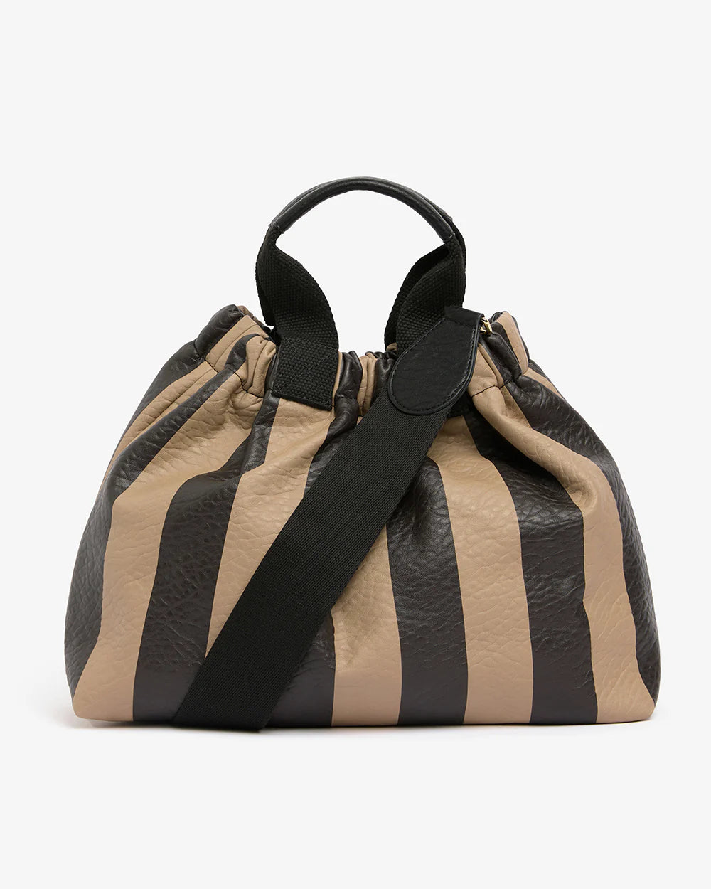 Montague Tote - Black & Latte Stripe