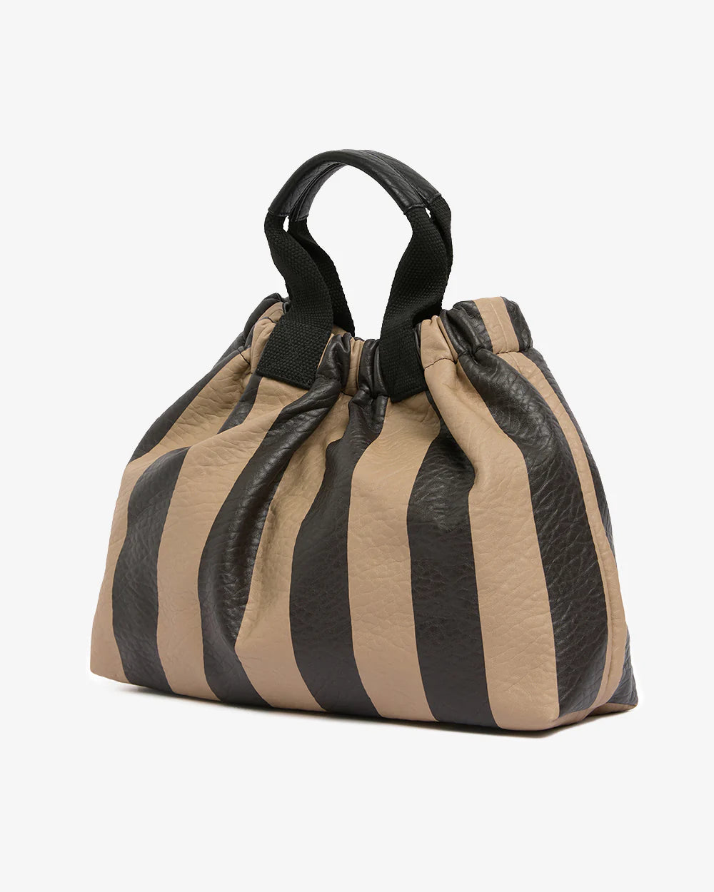 Montague Tote - Black & Latte Stripe