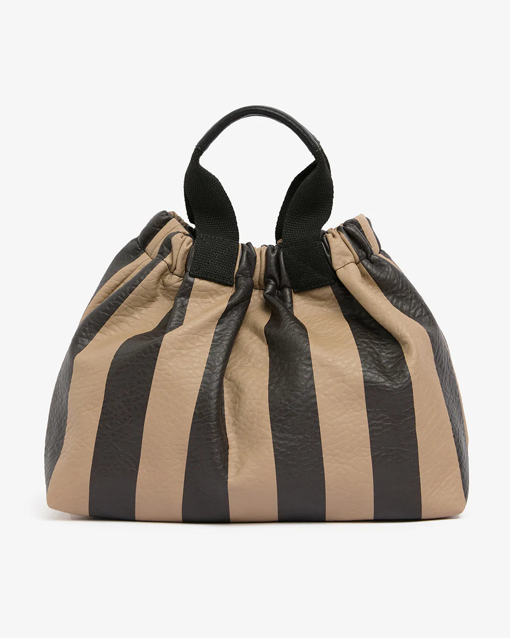 Montague Tote - Black & Latte Stripe