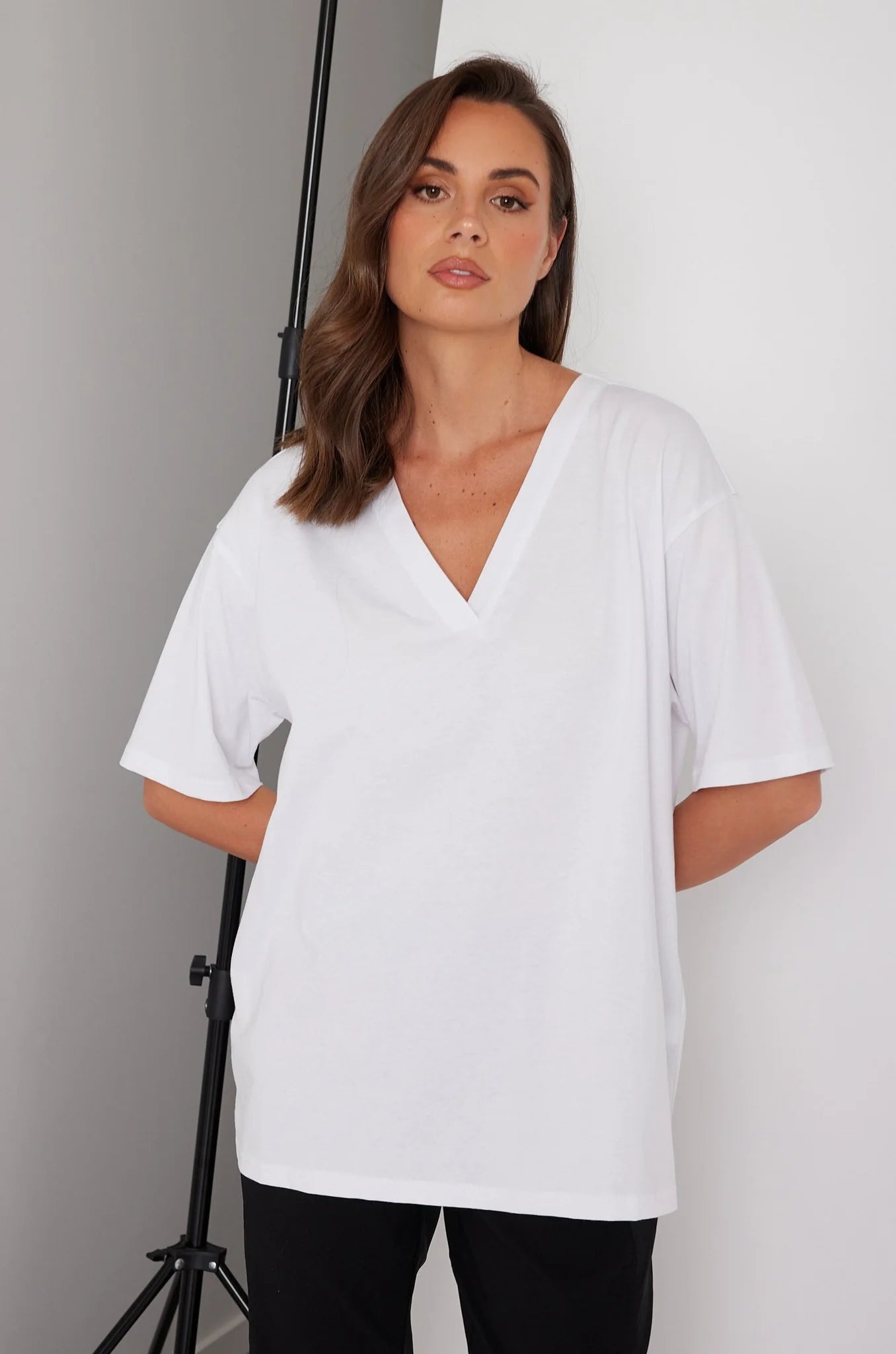 Nix V-Neck T-Shirt - White
