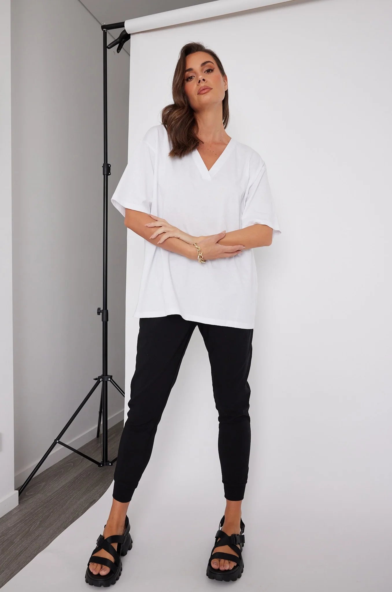 Nix V-Neck T-Shirt - White
