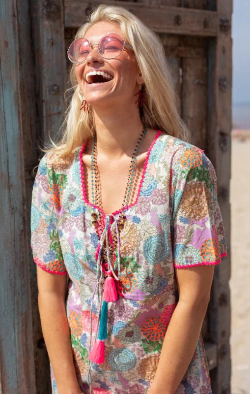 Green Rosa Flower Dress
