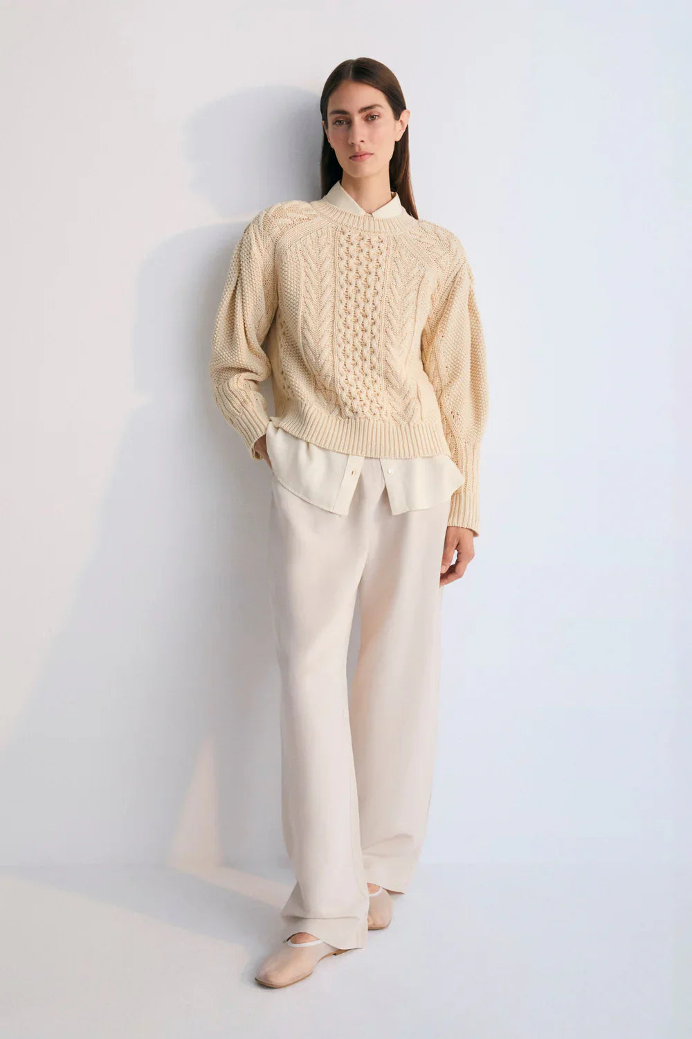 Quios Woman Jumper - Macadamia