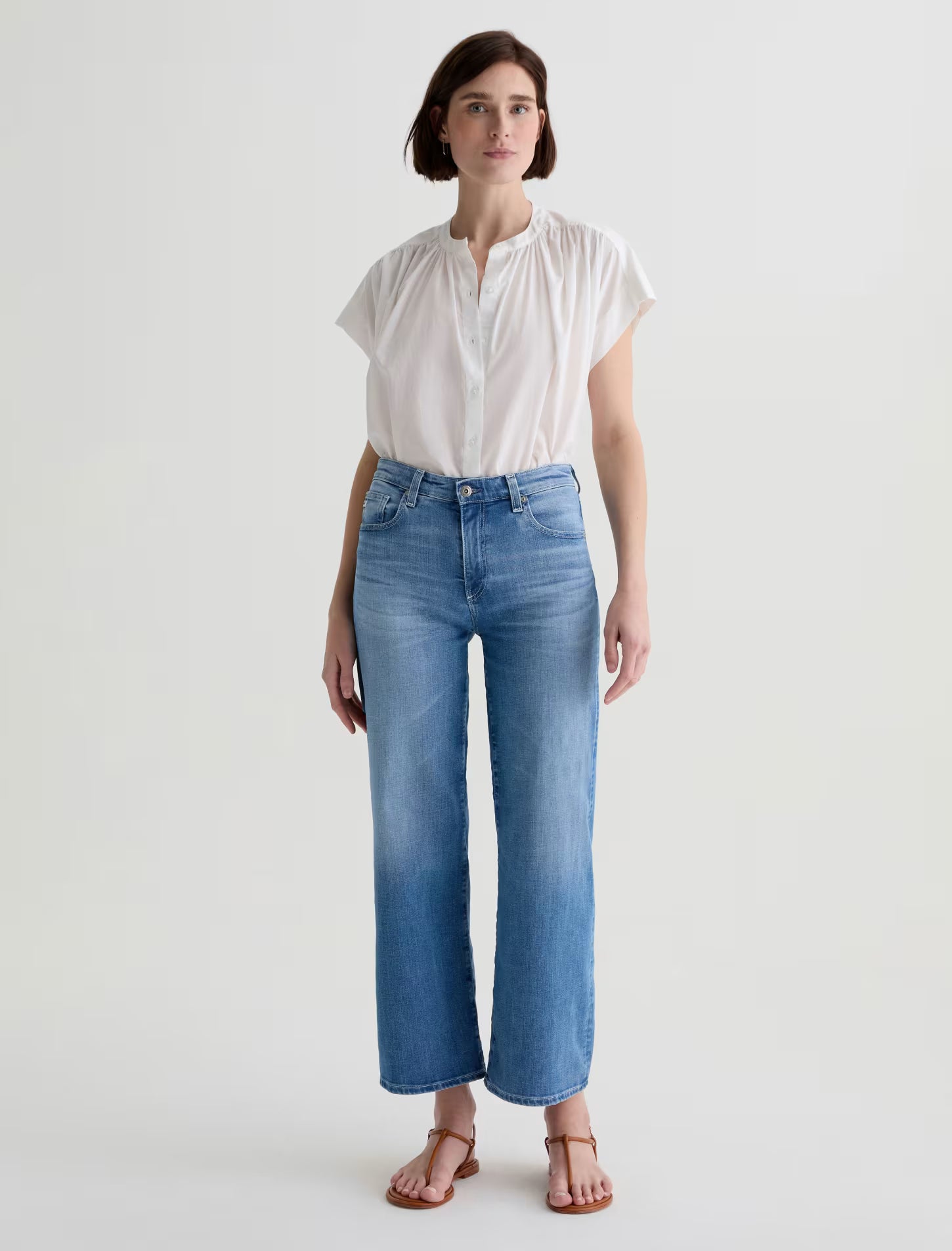 Saige Wide Leg Crop - Oceanic